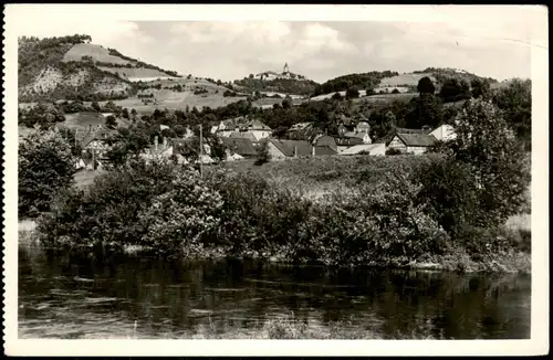 Ansichtskarte Kahla (Thüringen) Blick über die Saale zur Leuchtenburg 1959