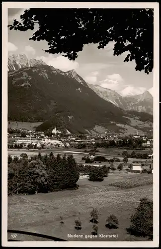 Ansichtskarte Bludenz Panorama Ansicht gegen Klostertal 1950