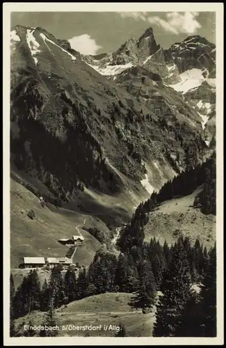 Einödsbach-Oberstdorf (Allgäu) Panorama-Ansicht mit Allgäuer Bergen 1940