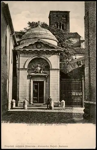 Ravenna Sepolcro di Dante Esterno/Dante-Grabmal Klosterkirche San Francesco 1915