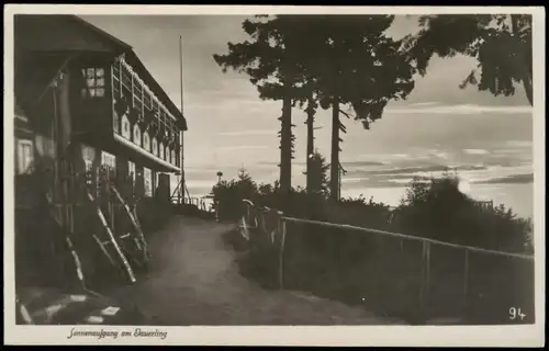 Ansichtskarte Maria Laach am Jauerling Hütte, Sonnenaufgang - Jauerling 1926
