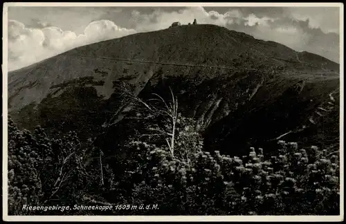 Postcard Krummhübel Karpacz Schneekoppe/Sněžka/Śnieżka 1938