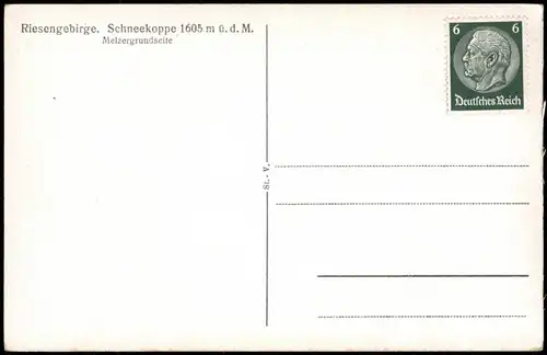Postcard Krummhübel Karpacz Schneekoppe/Sněžka/Śnieżka 1938