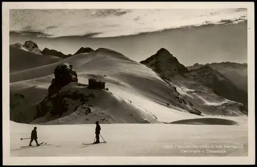 Ansichtskarte Näfels (Glarus) Skiläufer, Planurahütte Heimstock 1931