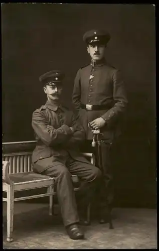 Militär/Propaganda 1.WK (Erster Weltkrieg)  Atelierfoto 1914 Privatfoto