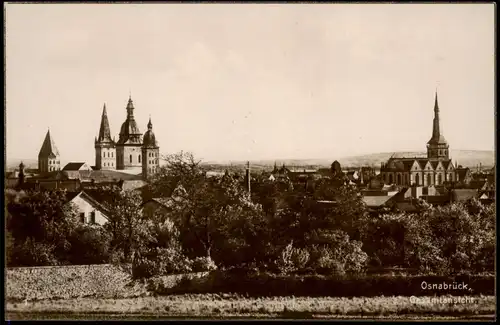 Ansichtskarte Osnabrück Partie an der Stadt 1928