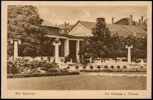 Ansichtskarte Bad Salzuflen Am Kurhaus u. Theater 1924