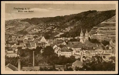 Ansichtskarte Freyburg (Unstrut) Blick vom Rödel 1928