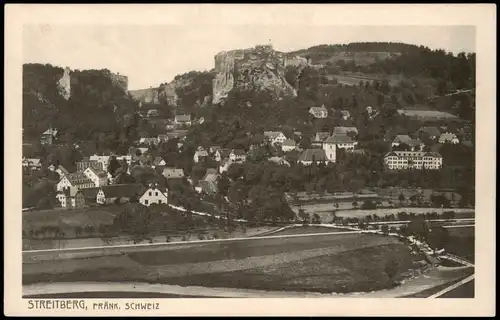 Ansichtskarte Streitberg-Wiesenttal Blick auf die Stadt 1926