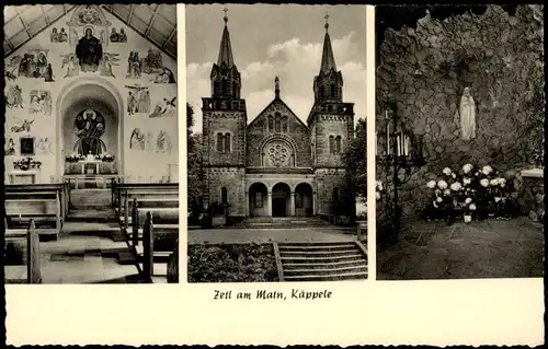 Ansichtskarte Zeil am Main Käppele - Innen, Grotte 1956