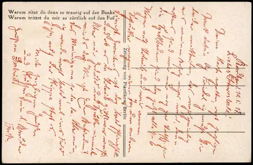 Ansichtskarte  Schöne Frau Soldat Liebe - Künstlerkarte Plantikow 1917