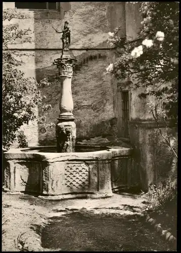 Ansichtskarte Meersburg Marienbrunnen im Burggarten 1960