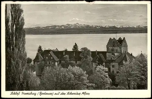 Ansichtskarte Meersburg Altes Schloß Burg Meersburg Bodensee Panorama 1950