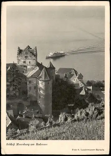 Ansichtskarte Meersburg Schloß Burg Meersburg am Bodensee 1950