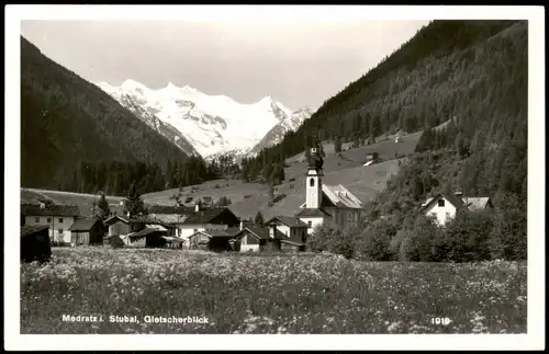 Ansichtskarte Fulpmes Umland-Ansicht Medratz i. Stubai Gletscherblick 1960