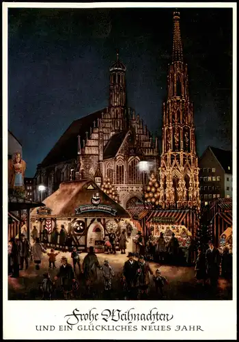 Nürnberg Christkindles-Markt Weihnachtsmarkt Christmas Nuremberg 1969