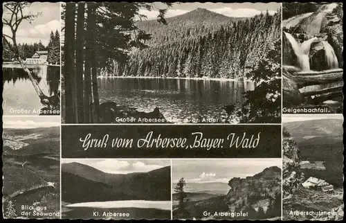 Ansichtskarte Bayerisch Eisenstein Arbersee Mehrbildkarte Bayer. Wald 1966