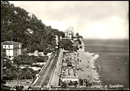 .Ligurien Liguria Riviera des Palmes Finale Ligure Plage de Castelletto 1960