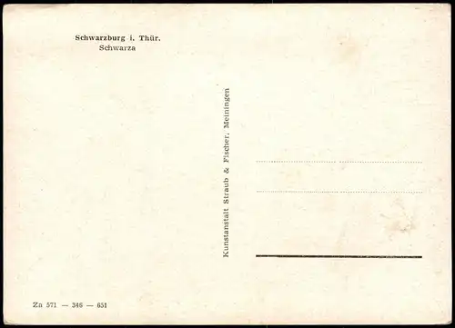 Schwarza (Thüringer Wald) Schwarzburg i. Thür. Panorama-Ansicht 1950