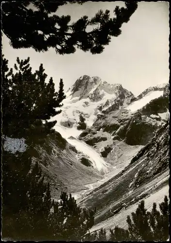 .Frankreich LES BANS (3669 m,) et le Glacier, Berg mit Gletscher 1960