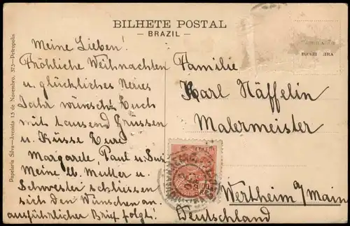 Postcard Petrópolis Mosella - Straße, Brasilien Basil 1912
