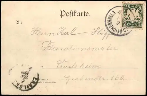 Ansichtskarte Bad Reichenhall Stadtpartie 1900