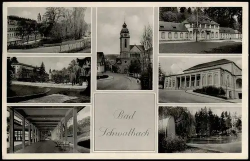 Ansichtskarte Bad Schwalbach Langenschwalbach Stadtpartien, Kuranlagen 1962