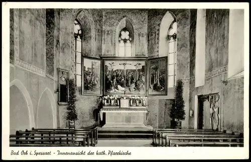 Ansichtskarte Bad Orb Innenansicht der kath. Pfarrkirche 1956