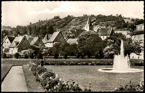 Ansichtskarte Bad Orb Blick vom Bahnhof zum Molkenberg 1956