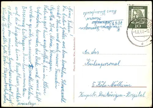 Badenweiler Mehrbild-AK Orts-/Umland- und Stadtteilansichten 1962