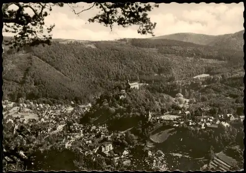 Ansichtskarte Schwarzburg Blick vom Trippstein zu DDR-Zeiten 1963