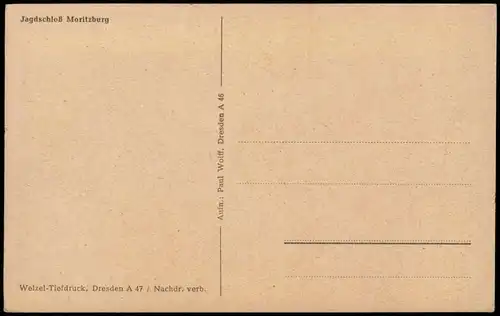 Ansichtskarte Moritzburg Partie am Jagdschloss 1930