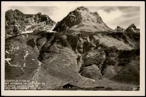 Oberstdorf (Allgäu) KÄSERALM MIT GROSSEN WILDEN, KLEINEN WILDEN 1950