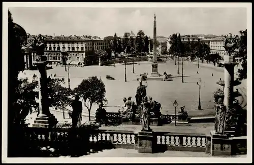 Cartoline Rom Roma Piazza del Popolo People's Square 1930