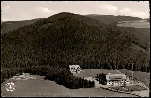 Ansichtskarte Oberkirchen-Schmallenberg Luftbild Hotel Hoher Knochen 1957