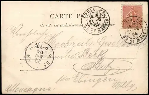 CPA Paris Place du Châtelet,Kutschen 1904