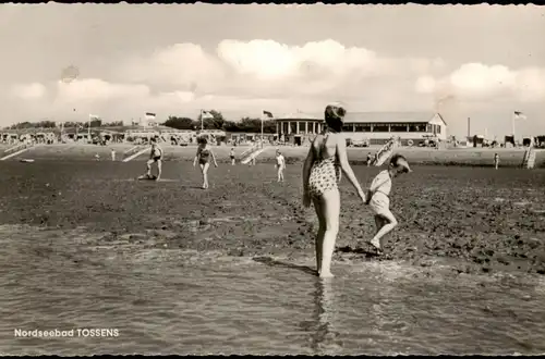 Ansichtskarte Tossens-Butjadingen Strand - Strandhalle 1961