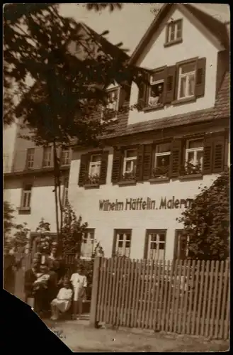 Crailsheim Haus u. Familie W. Häffelein Malermeister 1923 Privatfoto