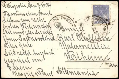 Postcard Rio de Janeiro Vorort - Fotokarte 1934