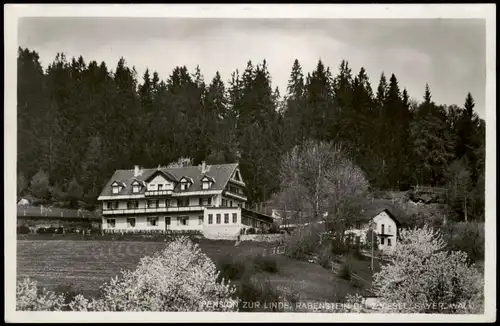 Ansichtskarte Zwiesel PENSION ZUR LINDE 1937