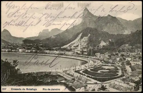Postcard Botafogo-Rio de Janeiro Stadtblick 1916