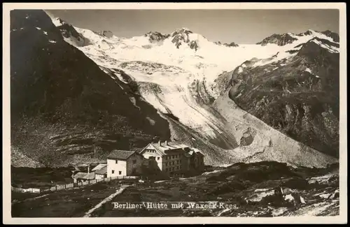 Ansichtskarte Ginzling-Mayrhofen Berliner Hütte, Gletscher Waxeek-Kees 1932