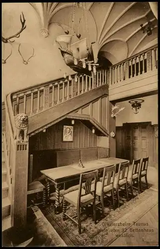 Falkenstein-Königstein (Taunus) Offiziersheim Taunus, Diele  Bettenhaus 1915