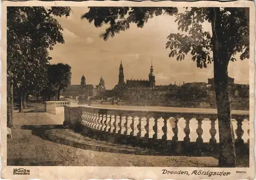 Ansichtskarte Dresden Königsufer - Stadt 1939 Walter Hahn:10802