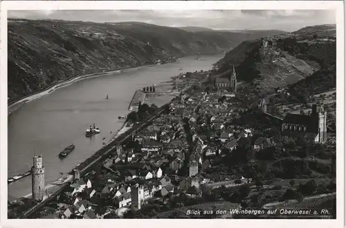 Ansichtskarte Oberwesel Panorama-Ansicht aus den Weinbergen 1932
