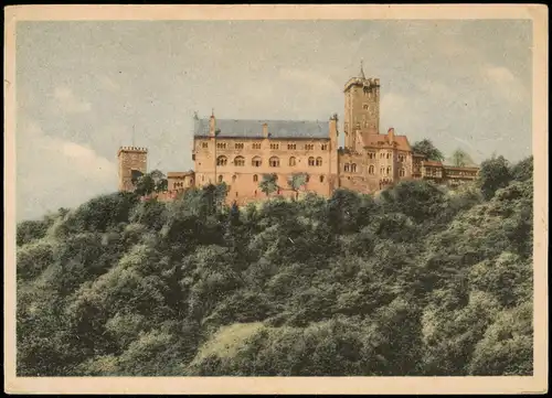 Ansichtskarte Eisenach Wartburg Burg Thüringen Castle View 1950