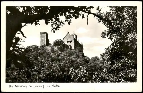 Ansichtskarte Eisenach Die Wartburg bei Eisenach von Süden 1953