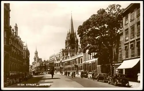 Postcard Oxford High Street, Straßen Ansicht 1962