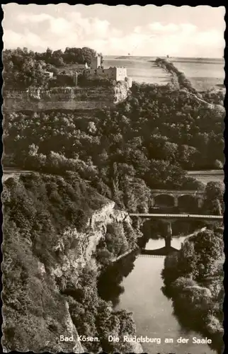 Saaleck-Bad Kösen Rudelsburg, Schlucht Brückem 1961   mit DDR Landpoststempel