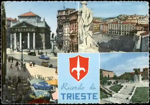 Cartoline Triest Trieste Mehrbildkarte Ortsansichten 1970